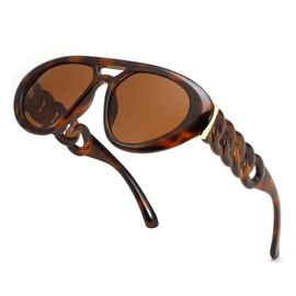 FEISEDY Retro Trendy Avaitor Sunglasses for Women Men Vintage 70s 80s Sunglasses Shades B0207