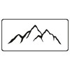 Mountain Silhouette Photo License Plate
