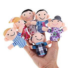 Sealive 6 PCS Family Finger Puppets for Toddlers 1-3 - Interactive Educational Animal Finger Puppets for Storytime, Playtime, and Learning - Safe, Soft Plush