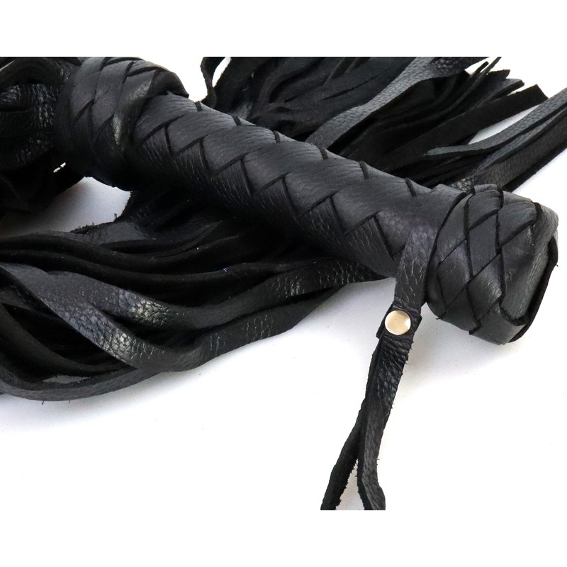 MarquiseDeBliss Genuine Leather Handcrafted Gentle Horse Whip - Thick Equestrian