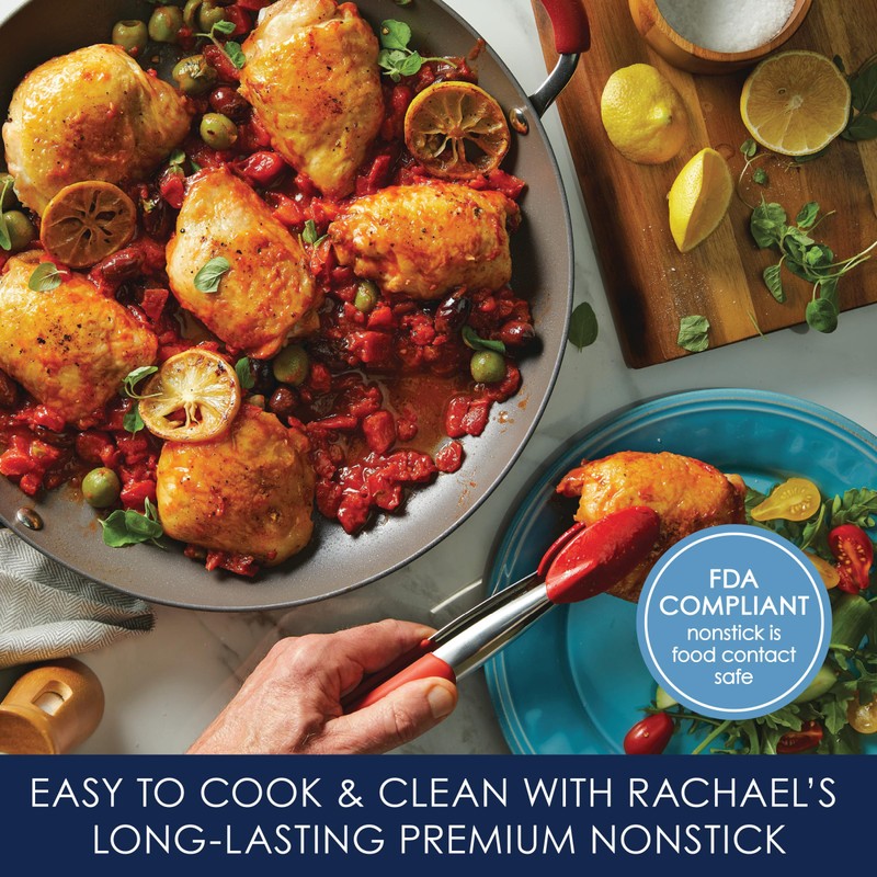 Rachael Ray 87631-T Cucina Hard Anodized Nonstick Skillet with Helper