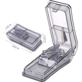 Mumoo Bear 2PCS Pill Cutter, Professional Pill Splitter for Cutting Small Pills or Large Pills in Half