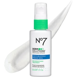 No7 Derm Solutions Aha Exfoliante Y Tónico Facial Con Ácido Láctico Y Glicólico - Tratamiento Suavizante Aha - Controla La Grasa Y Minimiza Los Poros - Para Piel Grasa Y Con Propensa A