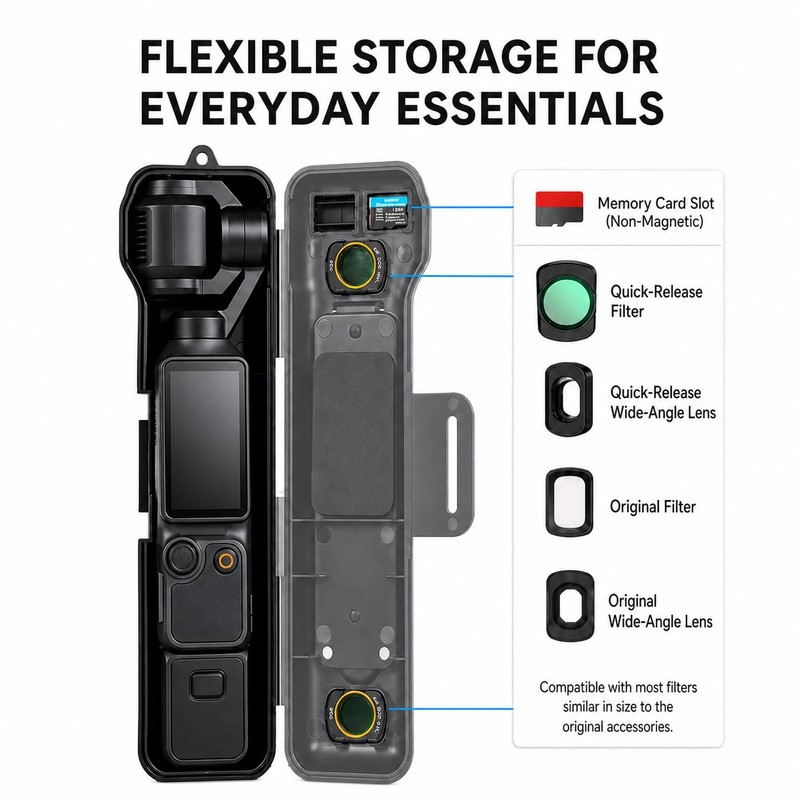 INVINEEX Protective Case for DJI Osmo Pocket 4 & 3