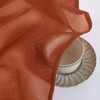 MIULEE Terracotta Linen Textured Sheer Curtains 2 Panels for Bedroom/Living