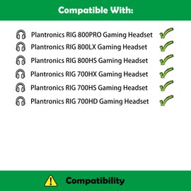 ACCOUTA Komfortable Ersatz-Ohrpolster, kompatibel mit Plantronics RIG 800 PRO/800LX/800HS/700HX/700HS/700HD Gaming-Headset-Ohrpolster mit hautfreundlichem, weicherem Stoff und hochwertigem Schaumstoff