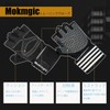 Mokmgic フィットネスグローブ リストサポート機能付き - 滑り止めシリコングリップ & 衝撃吸収パームクッション トレーニング/クロスフィット/ロッククライミング/自転車用 男女兼用 (ブラック)