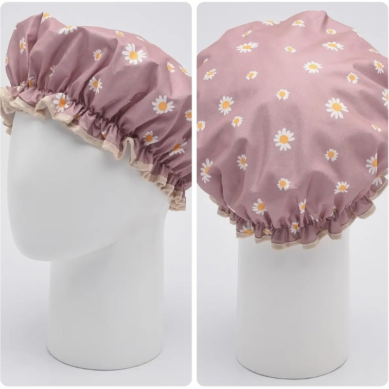 Gorros para Regadera, 3 Piezas, Ajustable, Impermeable, Mujer Reutilizable, Doble