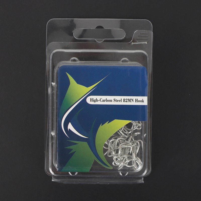 20Pcs High Carbon steel Strength Sharp Treble Hooks with Barb