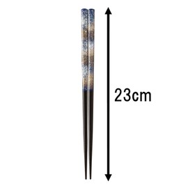 NAKANO Nakano Chopsticks, Painted Chopsticks, 2-piece Set, Couple Chopsticks, Gift, Dishwasher Safe, Natural Wood, Blue 9.1 inches (23 cm), Red 8.3 inches (21 cm), Natural Shell, Coiled Spring Glow