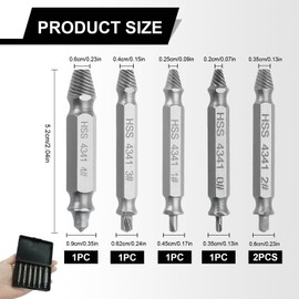 Damaged Screw Extractor Set, Screw Remover and Extractor Bit Set Stripped Screws Extractor Screw Removal Tool Gifts for Men General bit Set Double Ended for Stripped, Rusted, and Stubborn Screws