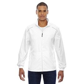 Core 365 Men's Motivate Unlined Lightweight Jacket, Medium, White 701