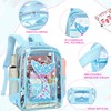 AO ALI VICTORY Clear Backpack for School,PVC Transparent Kids Bookbag