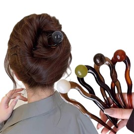 WFGKPXC Hairpin U-Shaped Hair Ornament, U-Pin, Simple, Retro, Stylish, Kimono Accessory, Coming-of-Age Ceremonies, Weddings, Parties, Hair Clip