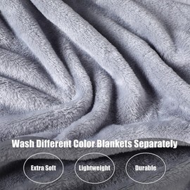 VitalCozy 3 Pack Fleece Throw Blanket Twin Size for Couch 60" x 80" Soft Warm Blanket for Bed Lightweight Fuzzy Throw Blankets Bulk for Winter Seasons Travel Camping(Fresh Color)