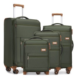 High Quality Fabric Luggage Sets 4 Pcs with Double Silent Spinner Wheels Outdoor Use Suitcase Set for Family Long Term Journeycolor: Rose Red