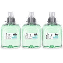 Gojo Green Certified Foam Hand, Hair & Body Wash, Cucumber Melon Scent, 1250 mL Refill FMX-12 Push-Style Dispenser (Pack of 3) - 5163-03