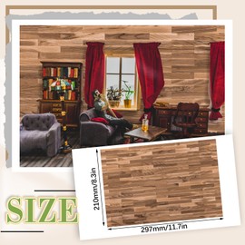 Flutesan 12 Pcs Miniature Dollhouse Wallpaper and Flooring Peel and Stick Mini DIY Self Adhesive Dollhouse Accessories 8.27 x 11.69 Inch (Classic Style)