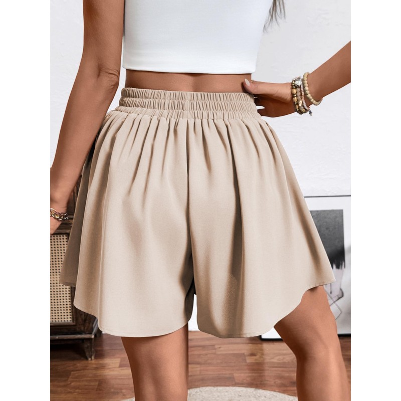 Adigaber Women's Shorts Wide Leg Drawstring Shorts with Pockets Loose