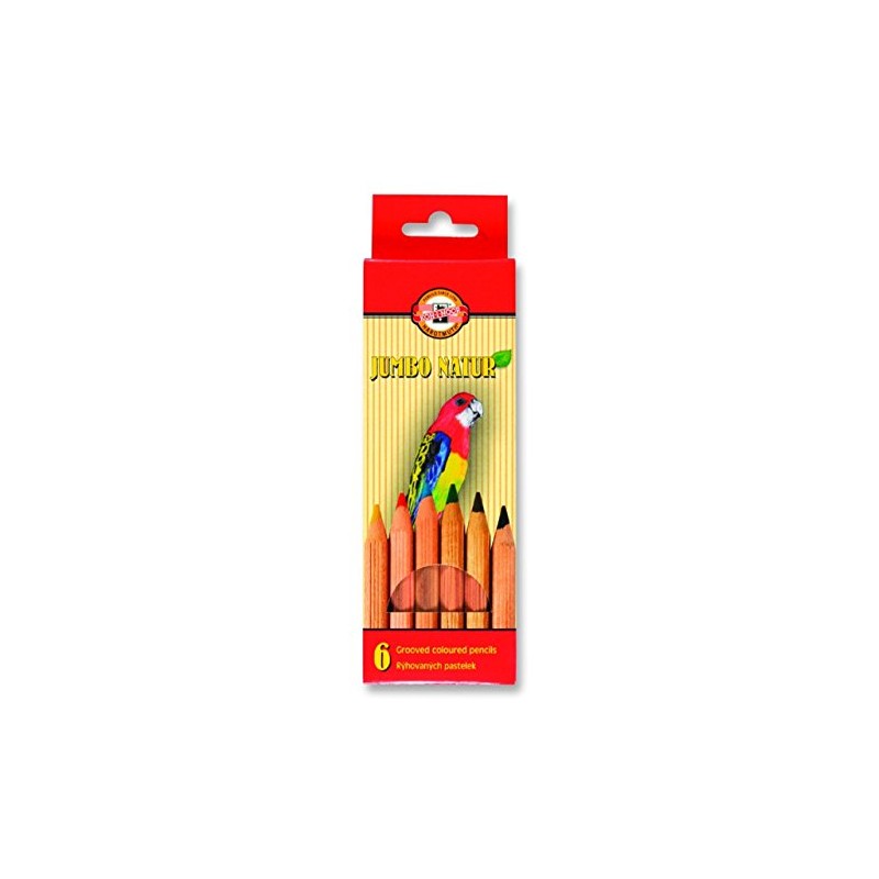 KOH-I-NOOR N Jumbo Coloured Pencil (Pack of 6)
