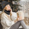 3 Pieces Womens Beanie Hat Scarf Touch Screen Gloves Set