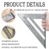 2-Piece Set Square Tool, Incl 11.81inch/300mm Combination Square With Spirit