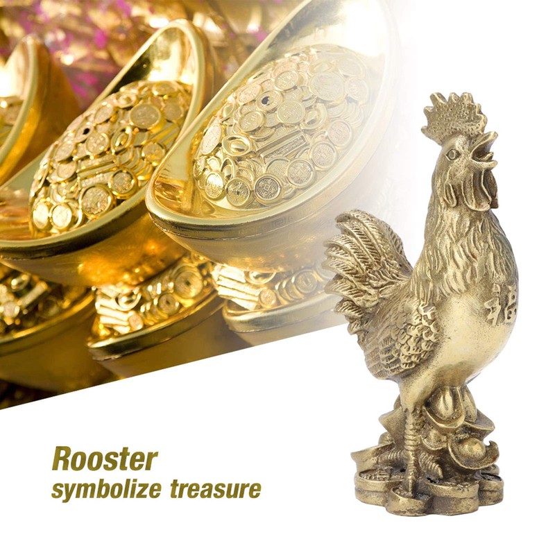 Hilitand Rooster Statue Brass Feng Shui Decoration Meaning Health Wealth