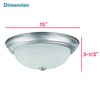 Aspen Creative 63024-09-1, 3-Light Flush Mount/Brushed Nickel Finish w/Alabaster Glass,