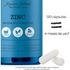 Zinc 120 Suplemento alimenticio, 120 cápsulas vegetales