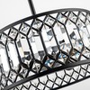 Rpzloila 3-Light Crystal Ceiling Light, Modern Semi Flush Mount Light