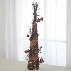 Factory Direct Craft Grapevine Cone 22" Tree with Rustic Jingle and Liberty Bells