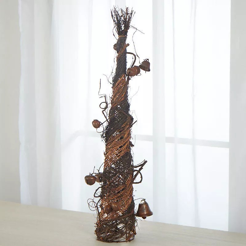 Factory Direct Craft Grapevine Cone 22" Tree with Rustic Jingle