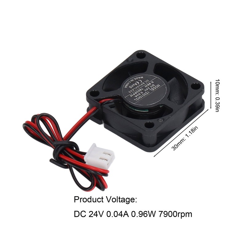 3010 DC Brushless Fan 2pin Terminal Low Noise Mini DC