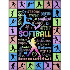 Softball Beautiful DIY 5D Diamond Painting Kits for Adults,Numbers Kits Arts and Crafts for Home Wall Decor 12x16 Inch