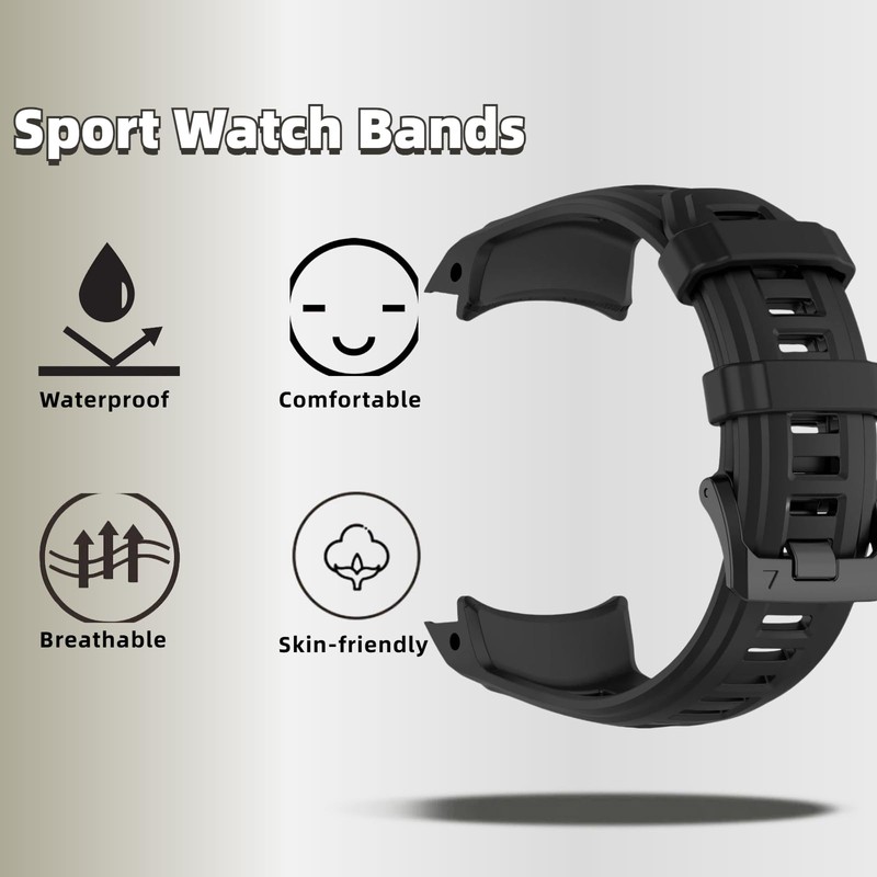 QHBAMD Silicone Watch Bands Compatible for Garmin Instinct 3 AMOLED