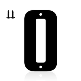 Ya_chtttwo Aluminum Numbers and Letters - Black Metal Door Numbers - Outdoor Metal Address Plate (8" 0)