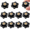 10 Pcs M8 Nuts,M8 Clamping Knob,Knobs Grip Nut Plastic Wing