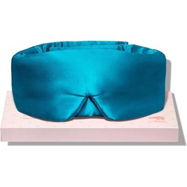 Silk Sleep Mask for Side Sleeper, Eye Mask Sleeping for Women Men 100% 22 Momme Pure Mulberry Silk, Face-Hugging Padded Silk Eye Cover for Sleeping with Adjustable Band (Peacock Blue) - Color: Pink