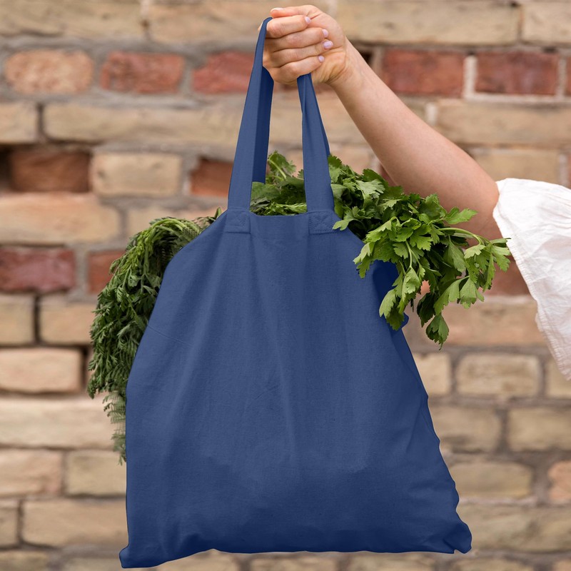 HiFEN® Premium Plain Natural Cotton Shopping Tote Bag Eco Friendly