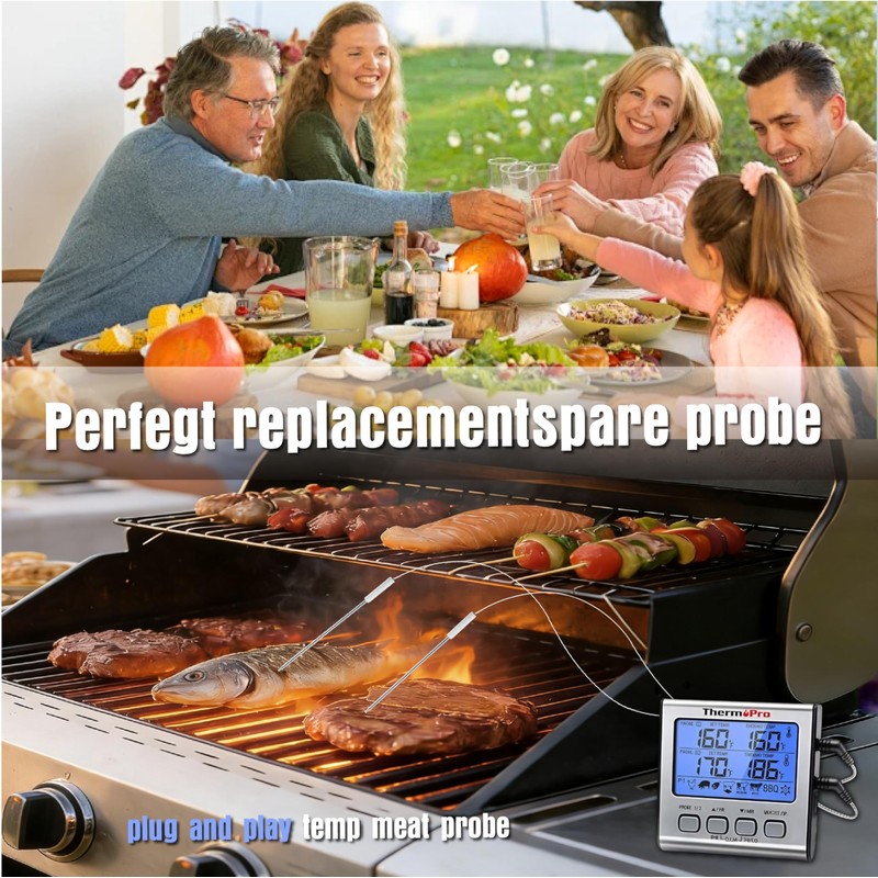Upgraded Meat Thermometer Probe Replacement Meat Probe for Thermopro TP04,