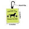 PWHAOO Therapy Dog Hang Tag Dog Alert Hanging Patches Therapy