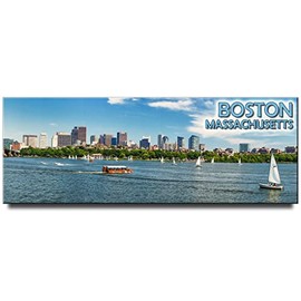 Boston Panoramic Fridge Magnet Massachusetts Travel Souvenir