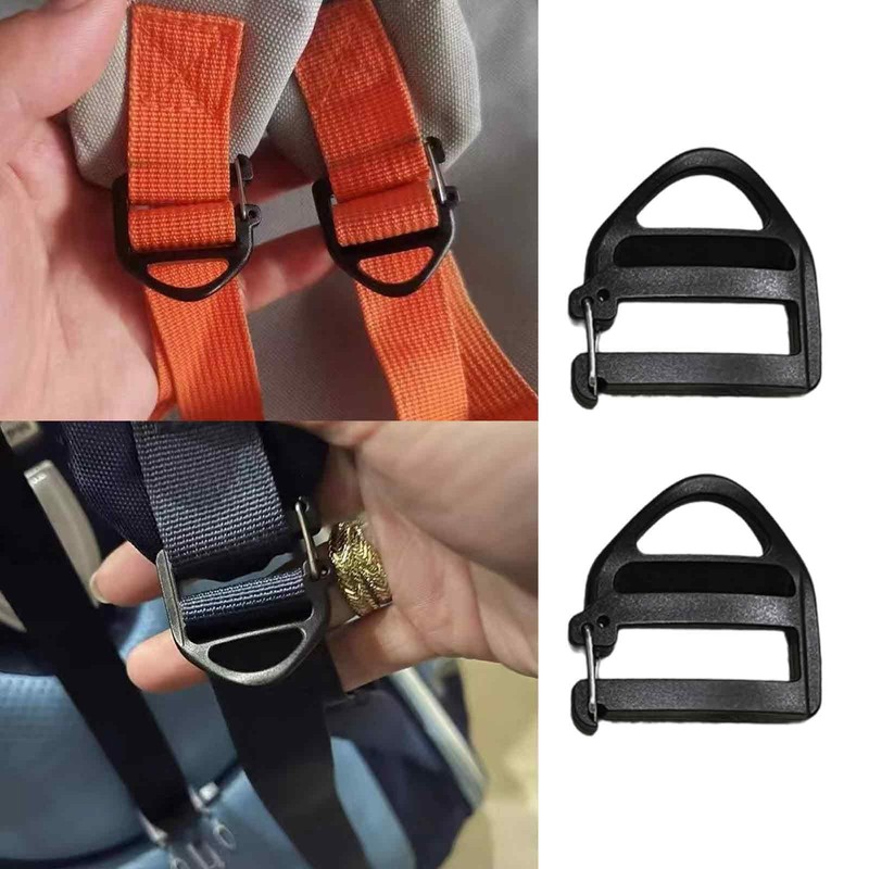 Mmgoqqt 4 Pcs Adjustable Buckles Webbing, Plastic Buckles Flat, Webbing