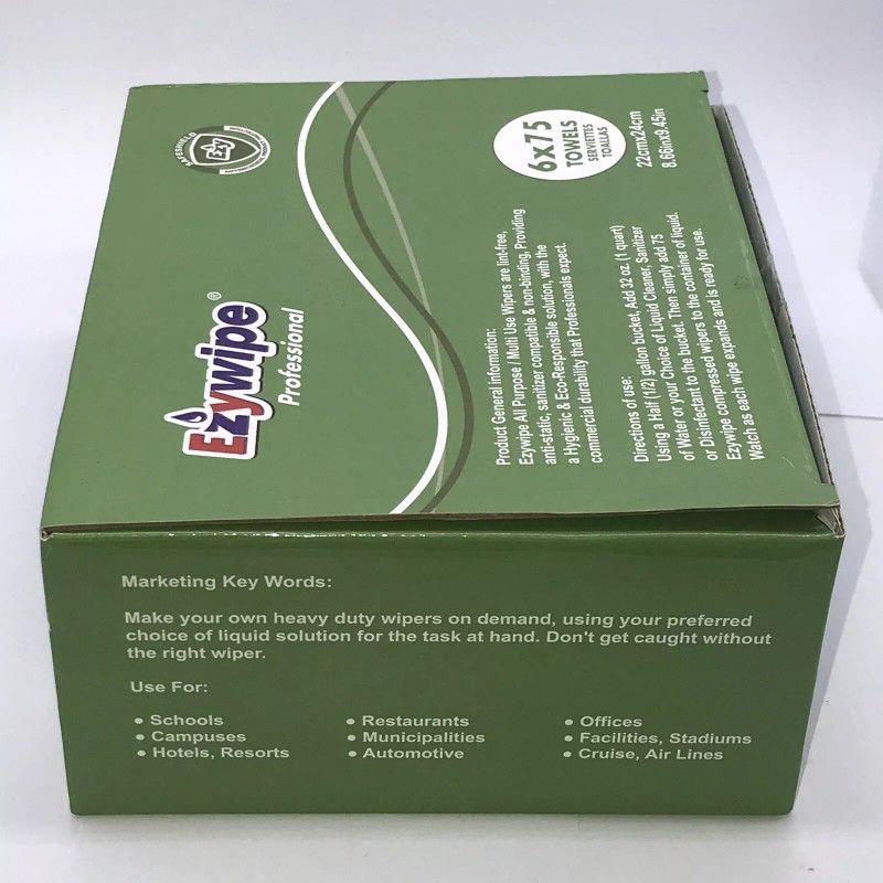 EZYWIPE HEAVY DUTY ALL-PURPOSE WIPES 100% RAYON ANTI-BACTERIAL Expanding Towels