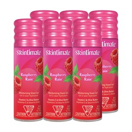 Skintimate Raspberry Rain Shave Gel for Women, 6 Pack | Skintimate Shaving Cream for Women, Womens Shaving Cream, Shave Cream, Shaving Foam, Womens Shave Gel, Pack of 6, 7oz each | Skintimate