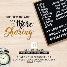 Felt Like Sharing Large Felt Letter Board 24x30in – Changeable Letter Board for Home & Cute Office Supplies – Message Board with 3 Sets of Letters