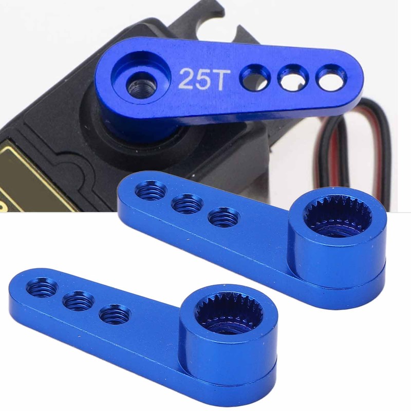 5Pcs 25T Servo Horns Aluminium Alloy Steering Servo Arms Blue