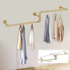 71inch Gold Wall Mounted Clothes Rack, Industrial Pipe Clothing Rack,
