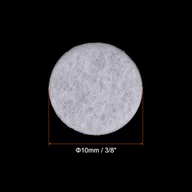 HARFINGTON 100pcs Round Felt Circles, 10mm 3/8" Pre Cut Felt Craft Pads Non-Woven Mini Felt Fabric Circles for DIY Sewing Handcraft Cut Projects Craft Finishing, White