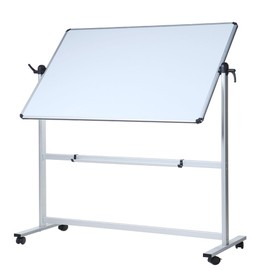 VIZ-PRO Double-Sided Light Magnetic Mobile Whiteboard, 48 X 36 Inches, Aluminium Frame & Stand